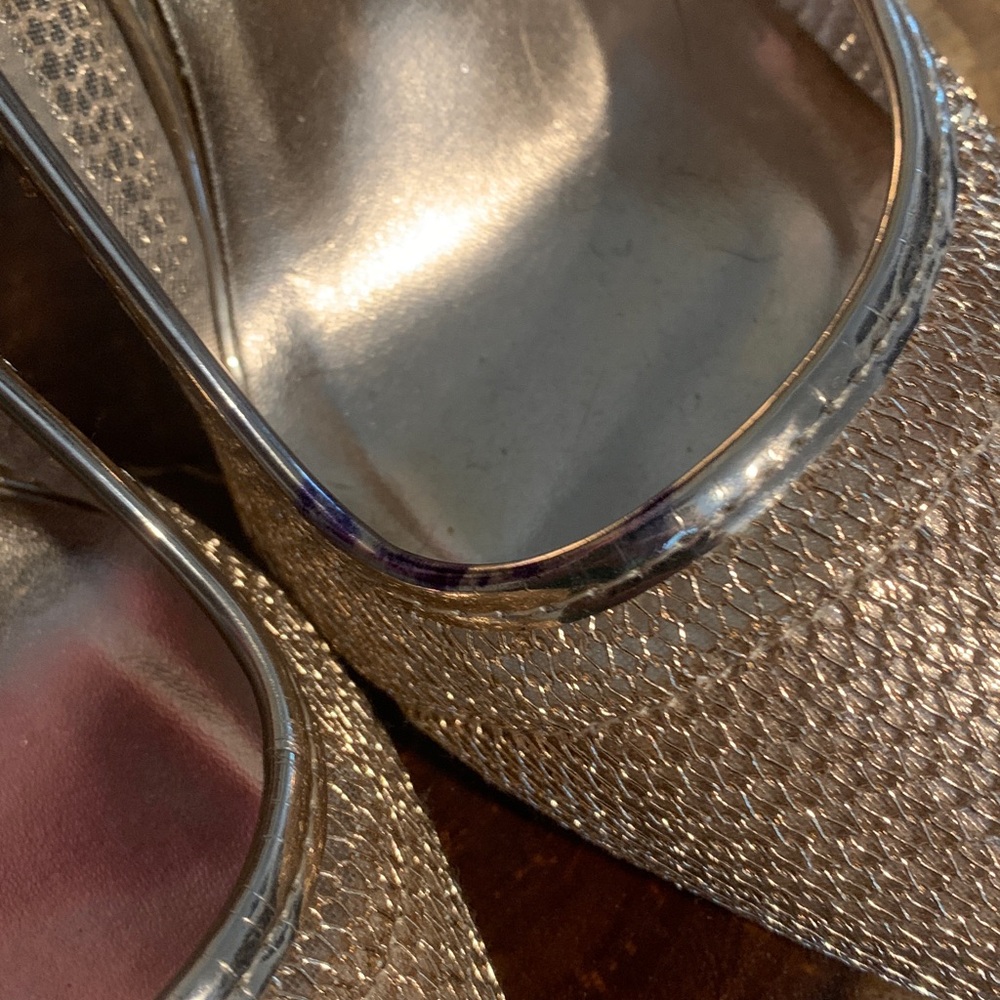 Charlotte Russe Rose Gold shimmery High heels sz 9 - Picture 6 of 9